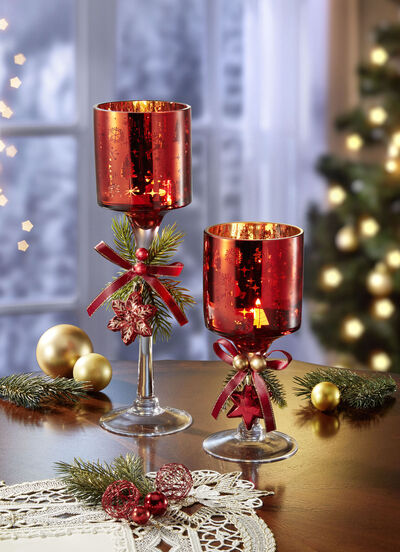 Julljushållare i glas 