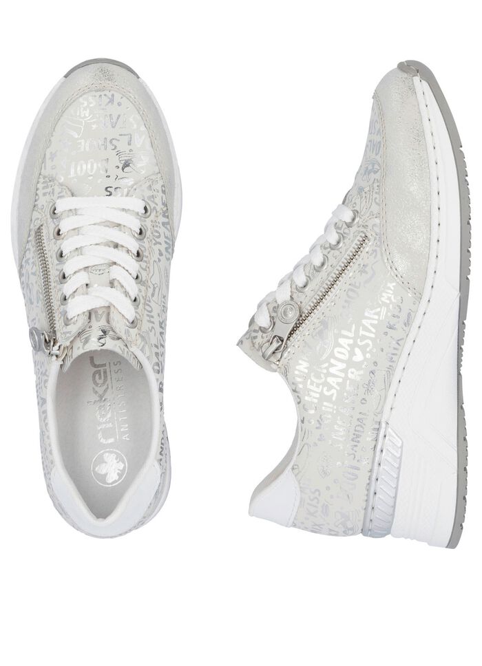 Rieker sneakers med sn&ouml;rning av tryckt syntetmaterial 