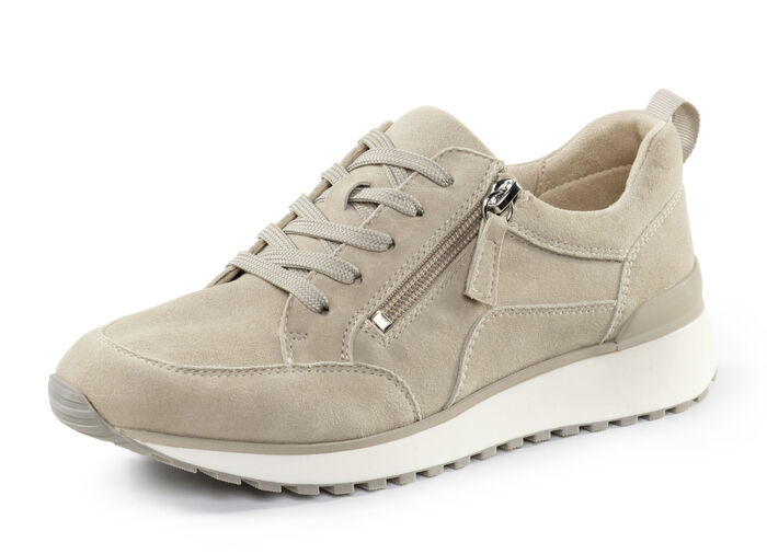 Caprice, trendiga damsneakers, vidd G, med uttagbar fotbädd BEIGE