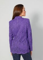 Blazer med blommig spetskant 