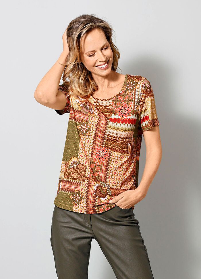 Skjorta med patchad look 