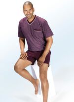 Shorty med V-ringning och br&ouml;stficka 