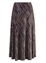 Kjol med ett elegant, skimrande glansigt tryck 