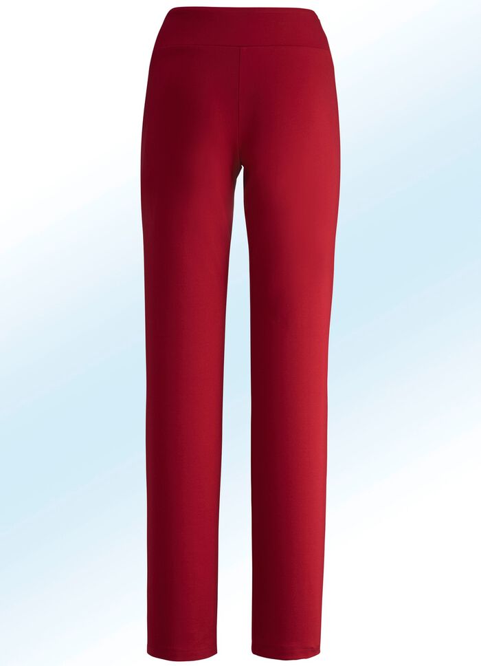 Jerseybyxor med h&ouml;gre, elastiskt midjeband 