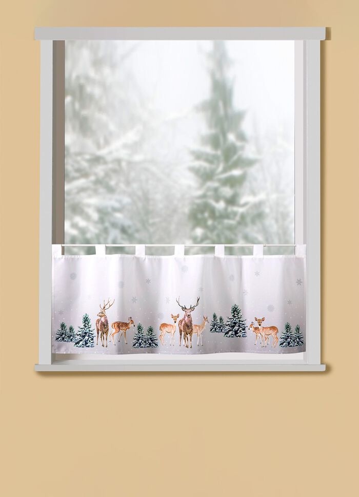 Kort grindhjort i skogen 