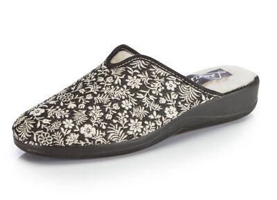 Laurina tofflor med blommiga broderier 