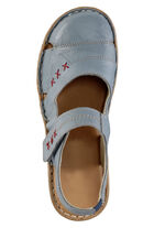 ELENA EDEN tofflor av nappaläder med skrynklig struktur JEANS