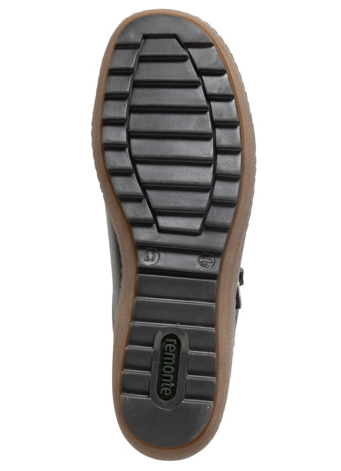 Remonte, bekv&auml;ma damsneakers, vidd G, med uttagbar fotb&auml;dd SVARTBRUN