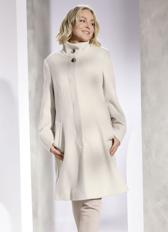 Kort kappa med avtagbar halsduk GRÄDDE