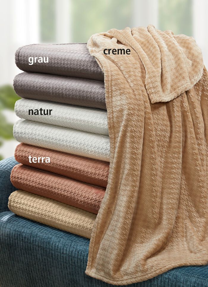 Filt med 3D-hundtandsm&ouml;nster 