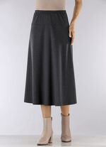 Kjol i bekväm pull-on-modell ANTHRAZIT MELIERT