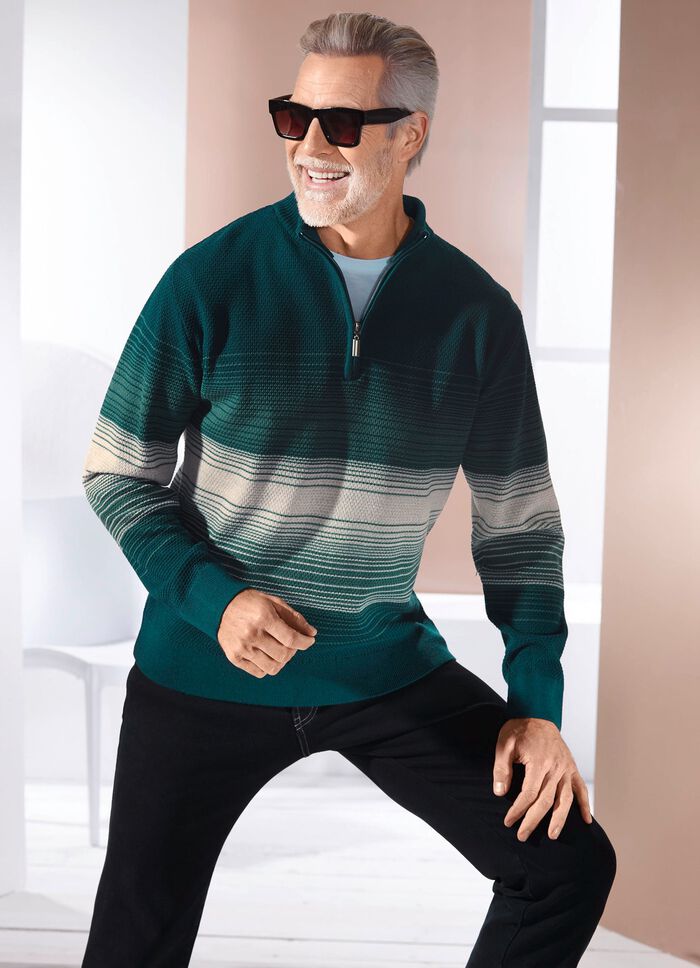 Troyer med st&aring;krage i 2 f&auml;rger 