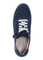 ELENA EDEN sneakers av mocka och luftigt textilmaterial SVART-VITT