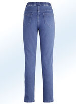 Jeans i dra-på-modell JEANS BLÅ