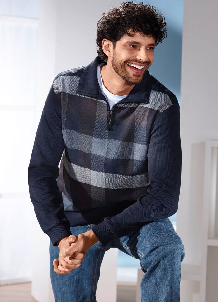 Troyjacka med kort dragkedja 