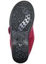 Toffla i elastiskt material och velour 