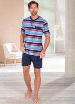 Tv&aring; paket shorts med knappsl&aring; och randig design 