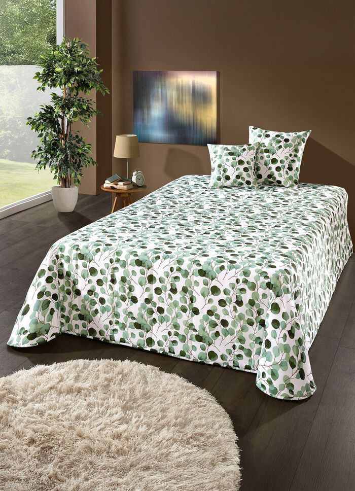 &Ouml;verkast och &ouml;rngott med naturligt bladmotiv 