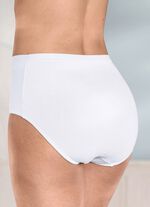 Fyrapack trosor med dekorativt res&aring;rband i midjan 