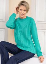 Tr&ouml;ja i ett blandat texturerat m&ouml;nster SMARAGDGR&Ouml;N