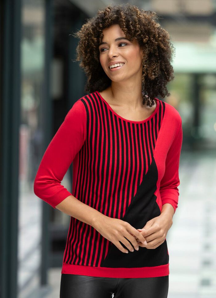 Tr&ouml;ja i mjuk, b&ouml;ljande finstickning 