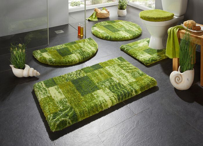 Badrumsmatta fr&aring;n Grund med halkfri baksida GR&Ouml;NT