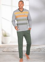 Pyjamas med V-ringning och &ouml;ppna &auml;rmslut 