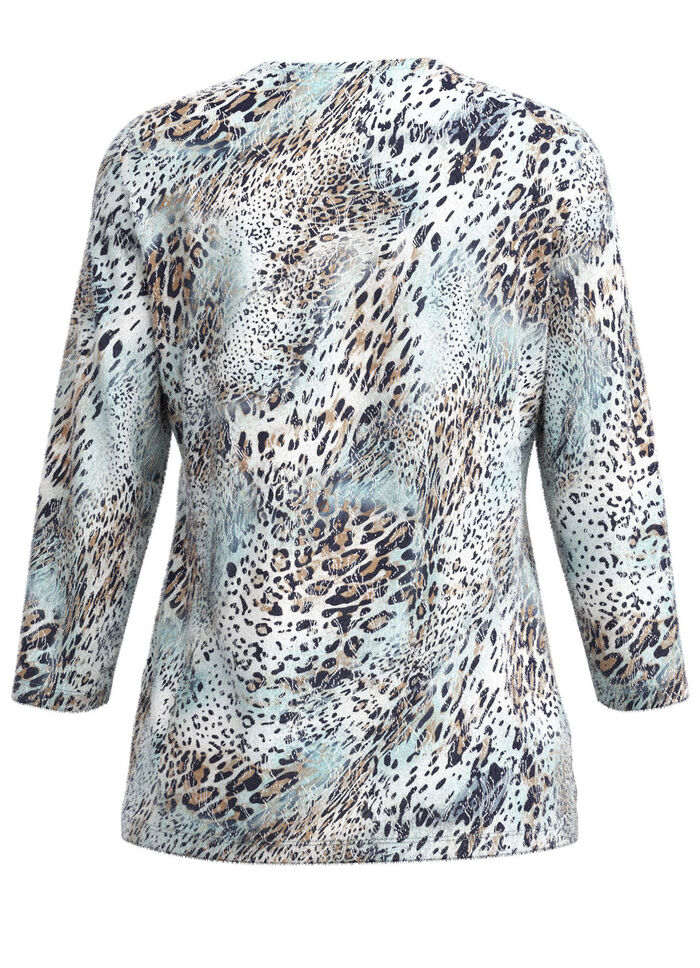 tröja i jacquard finstickad 