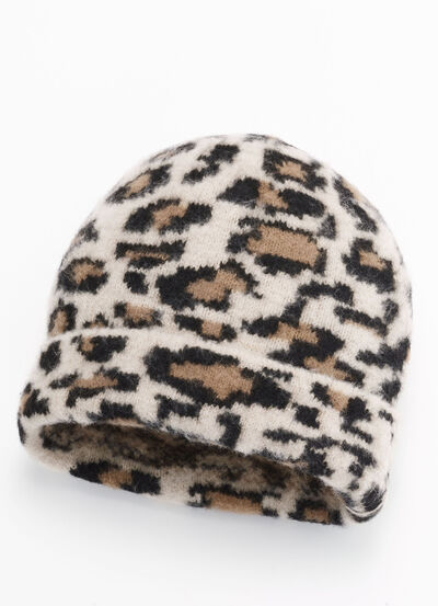 Modern damhatt i leopardmönster, , large