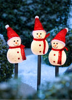 Snögubbe solplugg, uppsättning av 3 