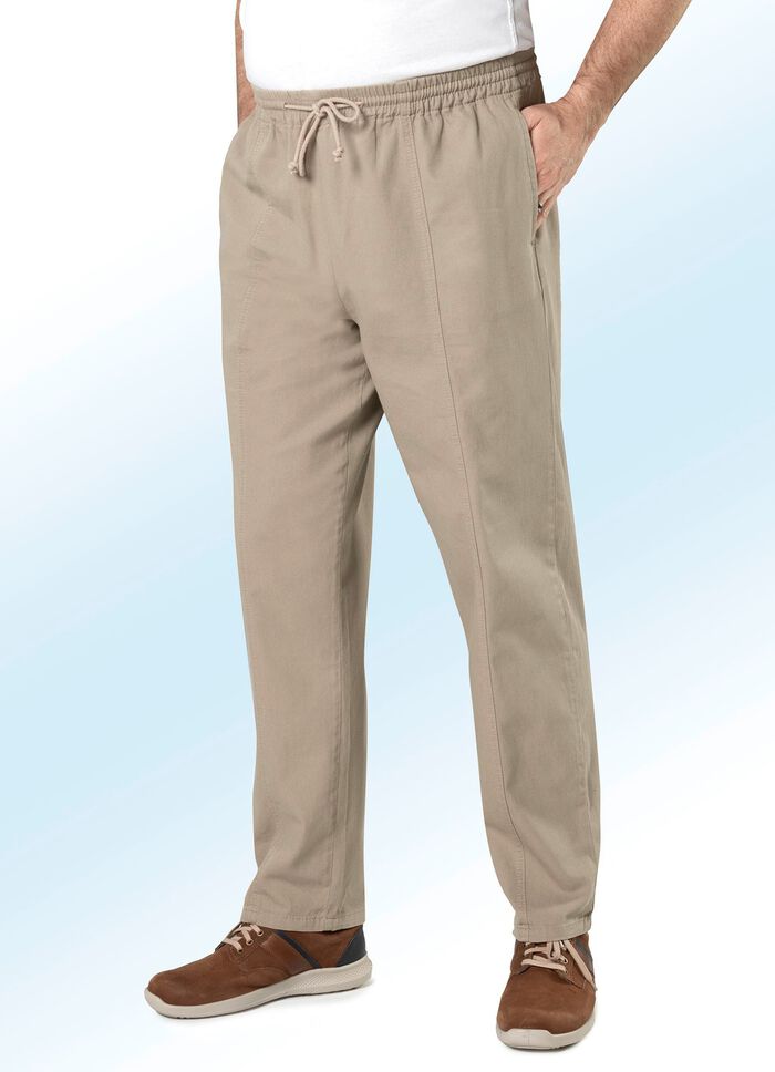 Dra-p&aring;-jeans med res&aring;rlinning och dragsko i 4 f&auml;rger 