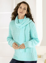 Tröja med halsduk i mjuk kvalitet ISBLÅ