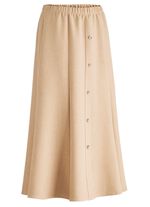 Kjol med dekorativ knappsl&aring; 