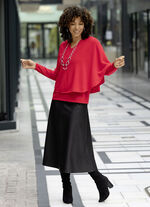 Kjol i ljus tallrikform SVART