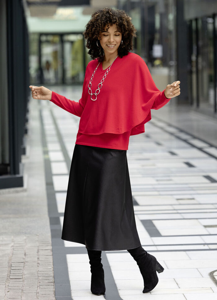 Kjol i ljus tallrikform SVART