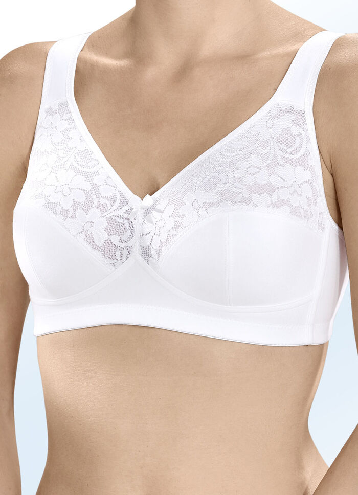 Förpackning med två Susa-bh:ar med bomull 1X WEISS, 1X SCHWARZ