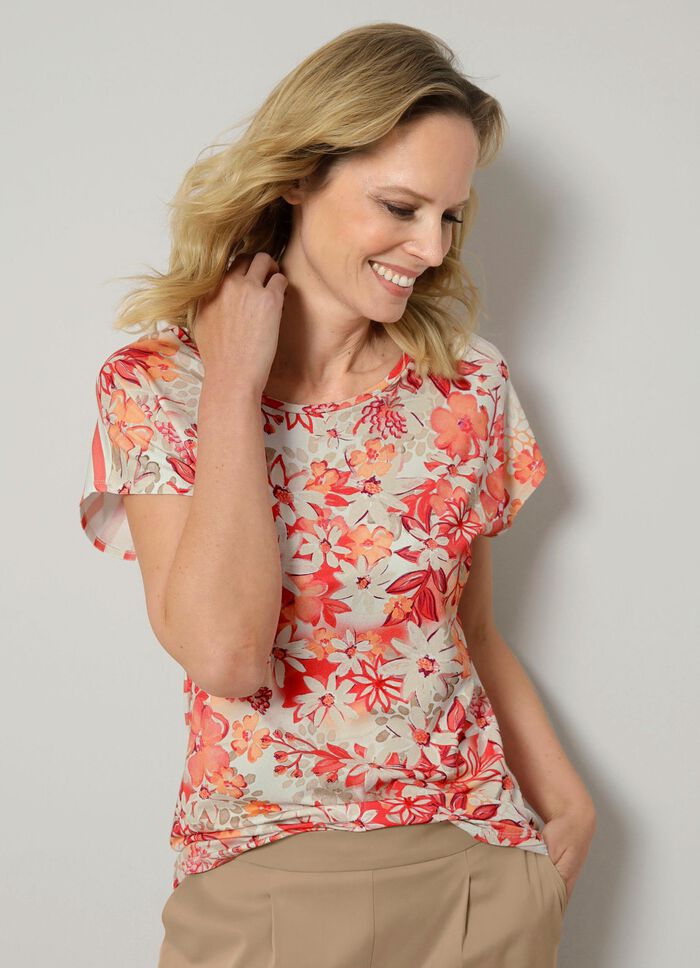 Skjorta med en f&auml;rgglad blandning av m&ouml;nster 