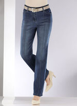 Jeans med sydda kanter DUNKELBLAU