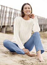 Tröja med ajour-ränder WOLLWEISS