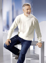 Pullover med strukturerad design i 3 f&auml;rger WOLLWEISS