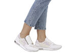 Sneakers i en intressant materialmix VIT SYREN