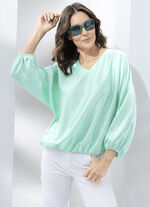 Tunika med fladdermusärmar MINT