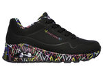 SKECHERS sneakers med snörning delvis tryckta med färgglada hjärtan, 
