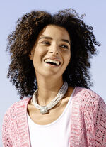 Textilhalsband med kristallstensh&auml;nge 