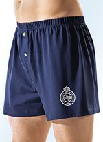 Boxershorts i fyrpack, enfärgade med tryckt motiv, 