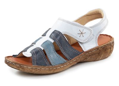 ELENA EDEN sandal gjord av nappal&auml;der med en subtil skrynklig struktur 