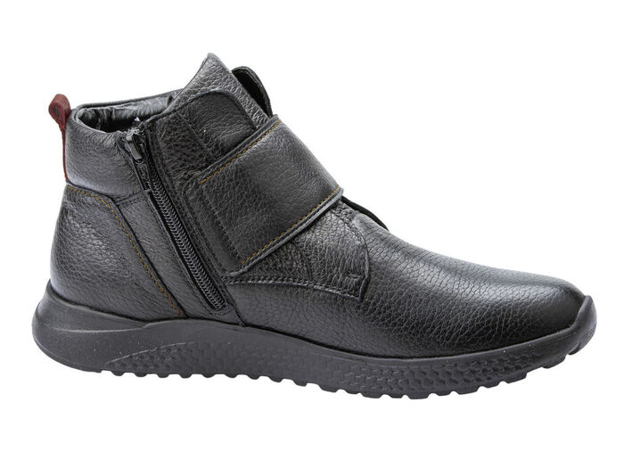 Waldläufer, bekväma damstövlar, bredd H, med uttagbar fotbädd SVART RÖD