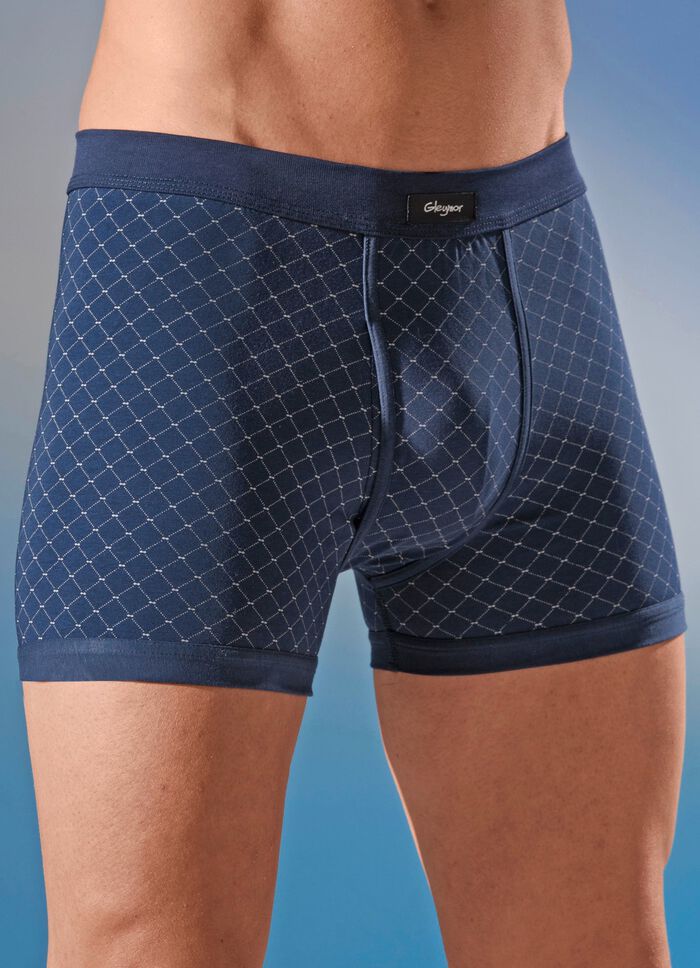 Fyrapack kalsonger av fin jersey med gylf 