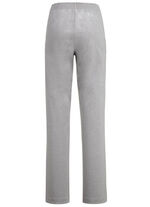 Byxor i moderiktig vidd LJUSGRÅ SMÄLTAR.