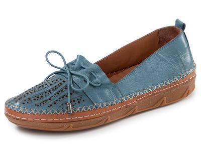 ELENA EDEN, somriga damtofflor, bredd G, tillverkade av l&auml;der 